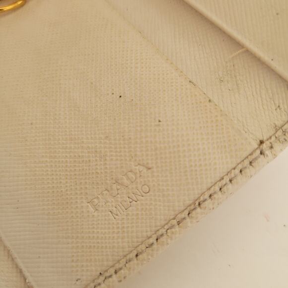 Authentic Prada Multicles Key Holder Hooks Case White Small Wallet Leather Logo - Picture 4 of 11